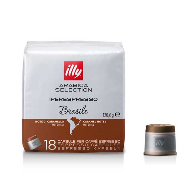 illy IperEspresso Brasile 100% Arabica 18 капсули пакување